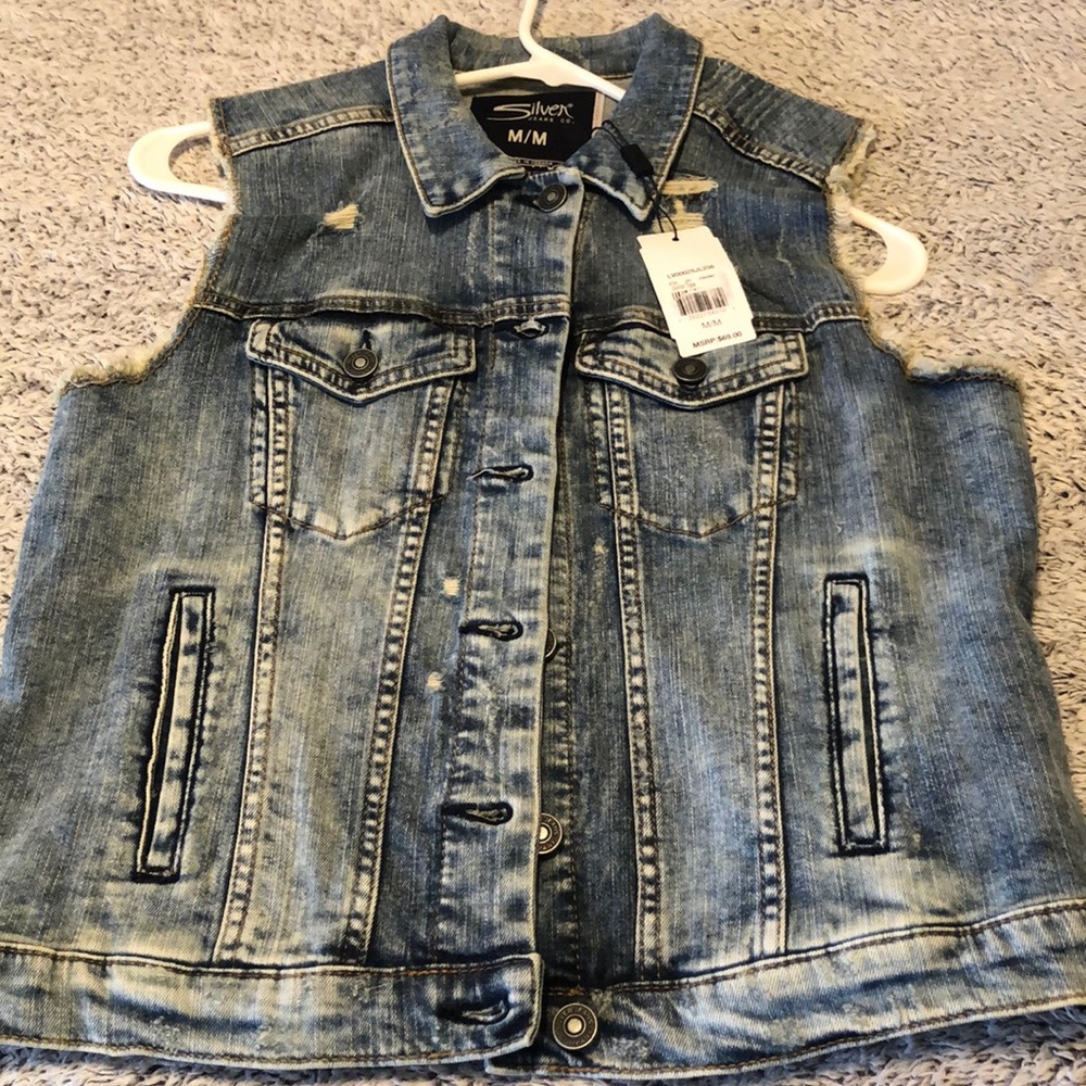 Silver jeans - jean vest